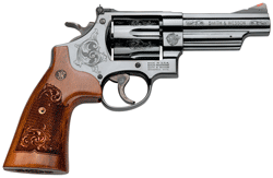 Smith & Wesson 150783 Model 29 44 Rem Mag or 44 S&W Spl Machine Engraved Blued Carbon Steel 4" Barrel, 6-Round Cylinder & N-Frame, Wood Engraved Grip