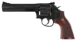 Smith & Wesson 150908 Model 586 Classic 357 Mag or 38 S&W Spl +P Blued Carbon Steel 6" Barrel, 6-Round Cylinder & Square Butt L-Frame, Wood Grip With S&W Medallions