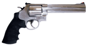 Smith & Wesson 163638 Model 629 Classic 44 Rem Mag or 44 S&W Spl Stainless Steel 6.50" Barrel & 6-Round Cylinder, Satin Stainless Steel N-Frame, Red Ramp Front/White Outline Rear Sights