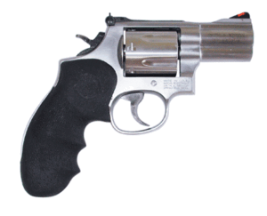 Smith & Wesson 164192 Model 686 Plus 357 Mag or 38 S&W Spl +P Stainless Steel 2.50" Barrel, 7 Shot, Satin Stainless Steel L-Frame, Red Ramp Front/Adjustable White Outline Rear Sights, Internal Lock