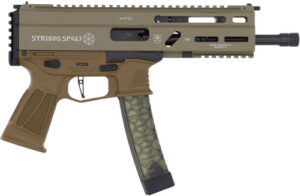 Grand Power 197892004770 SP9A3 Stribog 9mm Luger 30+1 8" Black Threaded Barrel, M-LOK Handguard, Flat Dark Earth Aluminum Picatinny Rail Receiver, Rear Picatinny Rail, FDE Polymer Grips