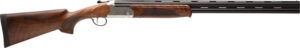 Stevens 22592 555 E 12 Gauge Break Open 3" 2-Round 28" Black Satin Over/Under Vent Rib Barrel, Engraved Satin Silver Aluminum Receiver, Fixed Satin Turkish Walnut Stock, Ambidextrous