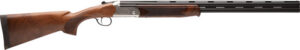 Stevens 22593 555 E Full Size 20 Gauge Break Open 3" 2-Round 26" Black Satin Vent Rib Barrel, Engraved Satin Silver Aluminum Receiver, Fixed Satin Turkish Walnut Stock, Ambidextrous