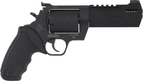 Taurus 2500051RH Raging Hunter Large Frame 500 S&W Mag 5-Round 5.12" Black Ported/Target Crown Barrel, Matte Black Oxide Cylinder, Black Steel Frame, Black Rubber Grip