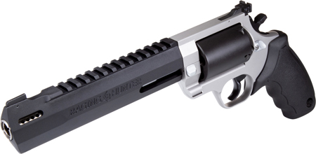 Taurus 2500085RH Raging Hunter Large Frame 500 S&W Mag 5-Round 8.38" Matte Black Ported/Target Crown Barrel, Matte Black Oxide Cylinder, Matte Stainless Steel Frame, Black Rubber Grip