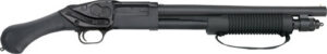 Mossberg 50638 590 Shockwave 12 Gauge Pump 3" 5+1 14.38" Matte Blued Heavy-Walled Barrel, Drilled & Tapped Matte Blued Stainless Steel Receiver, Black Raptor Birdshead Grip, Crimson Trace Lasersaddle