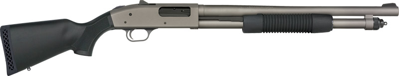 Mossberg 50790 590A1 Pro 12 Gauge 6+1 18.50" Tungsten Gray Cerakote Barrel & Steel Drilled & Tapped Receiver, Black Synthetic Stock