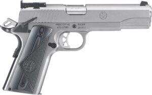 Ruger 6736 SR1911 Target 45 ACP 8+1 5" Stainless Steel Barrel, Low-Glare Serrated Stainless Steel Slide, Stainless Steel Frame w/Beavertail, Deluxe Checkered G10 Grip, Right Hand