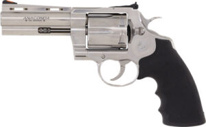 Colt Mfg ANACONDASP4RTS Anaconda 44 Mag 6 Shot 4.25" Stainless Barrel, Cylinder & Frame, Black Hogue Rubber w/Finger Grooves Grip