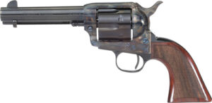 Cimarron AR400 Arizona Ranger 357 Mag 6 Shot, 4.75" Blue w/Engraved "Arizona Ranger" Steel Barrel, Blued Cylinder, Color Case Hardened Steel Frame, Checkered Walnut Grip, Exposed Hammer