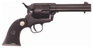 Cimarron ASPLINK1 Plinkerton 22 LR 6 Shot 4.75" Matte Black Steel Barrel, Frame & Cylinder, Black Checkered Plastic w/Medallion Grip, Exposed Hammer