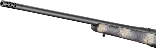 Bergara Rifles B14LM5113 B-14 Wilderness Ridge 7mm PRC 3+1 22" Threaded, Sniper Gray Cerakote Barrel/Rec, SoftTouch Woodland Camo Synthetic Stock, Omni Muzzle Brake