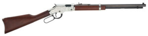 Henry H004SE Silver Eagle Full Size 22 Short/ 22 Long/ 22 LR (16 LR/21 Short) 20" Blued Barrel, Nickel-Plated Metal Finish, American Walnut Stock Right Hand