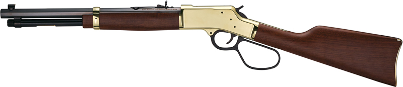 Henry H006GCR Side Gate Carbine 45 Colt (LC) 7+1 16.50" Blued Octagon Barrel, Polished Brass Rec, American Walnut Stock, Adj. Sight, Large Loop Lever - Image 2