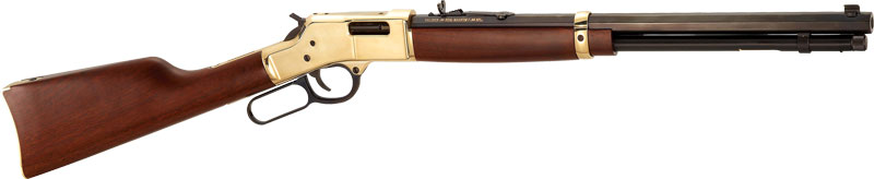 Henry H006M41 Big Boy Classic Full Size 41 Rem Mag 10+1 20" Blued Octagon Barrel, Polished Brass Receiver, American Walnut Stock Right Hand
