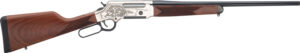 Henry H014D308 Long Ranger Deluxe Full Size 308 Win 4+1 20" Blued Steel Barrel, Engraved Nickel-Plated w/24K Gold Inlay Steel Receiver, American Walnut Stock Right Hand