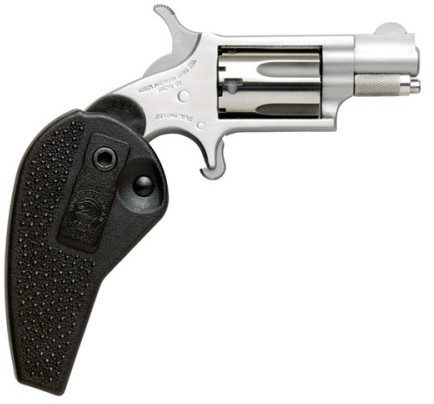 North American Arms 22LRHG Mini-Revolver 22 LR 5 Shot 1.13" Stainless Barrel, Frame & Cylinder, Black Synthetic Holster Grip, Exposed Hammer