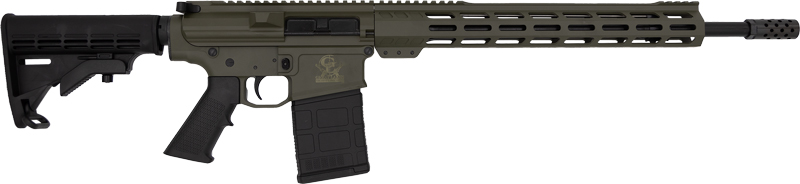 GLFA AR10 Rifle 308 Winchester 18" - NITRIDE BBL 10-SHOT OD Green