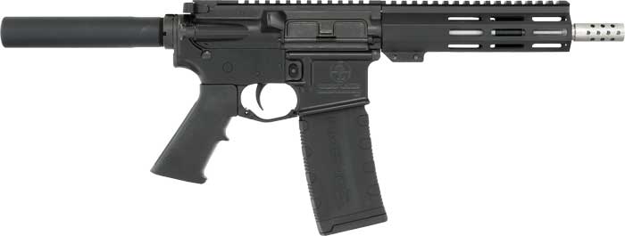 Great Lakes Firearms GL15223SSPBLK AR-15 Pistol 223 Wylde 30+1 7.50" Stainless Barrel, Black, 7" M-LOK Handguard, Buffer Tube (No Brace), A2 Grip