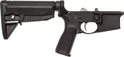 BCM LRGSTKMOD0BLK BCM Lower MOD 0 Multi-Caliber 7075-T6 Aluminum Black Synthetic Pistol Grip & Stock for AR-Platform