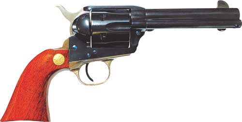 Cimarron MP400B1401 Pistoleer 357 Mag 6 Shot 4.75" Blued Rifled Steel Barrel & Cylinder, Blued Steel Frame w/Nickel Backstrap & Triggerguard, Walnut Grip, Exposed Hammer