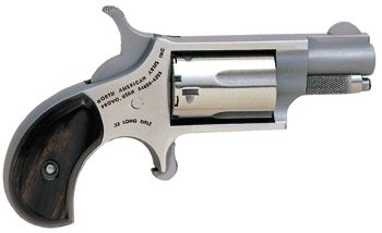 North American Arms .22 LR Mini-Revolver *CA Compliant 22 LR 5 Shot 1.13" Stainless Steel Barrel, Frame & Cylinder, Rosewood Birdshead Grip Exposed Hammer