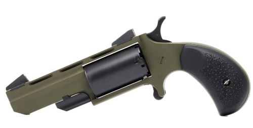 North American Arms TGHMB Green Huntsman 22 WMR 5 Shot 2" OD Green Cerakote Heavy Vent Rib Barrel, OD Green Cerakote Steel Frame, Matte Black Cylinder, Black Cobblestone Rubber Grip, Exposed Hammer - Image 2