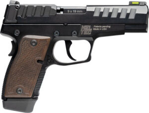 Kel-Tec P15MBLK P15 9mm Luger 15+1 4" Black Steel Barrel, Black Nitride Serrated Steel Slide, Black Anodized Aluminum Frame, American Walnut Grip, Ambidextrous