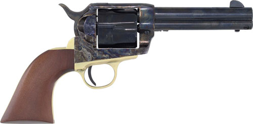Cimarron PPP9MM Pistolero 9mm Luger 6 Shot, 4.75" Blued Barrel & Cylinder, Color Case Hardened Frame, Walnut Grip