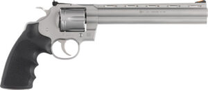 Colt Mfg PYTHONSM8RTS Python 357 Mag/38 Special 6 Shot 8" Bead Blasted Vent Rib Barrel, Cylinder & Frame, Black Rubber Grip, Exposed Hammer