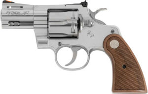Colt Mfg PYTHONSP2WCTS Python 357 Mag/38 Special 6 Shot 2.50" Stainless Recessed Target/Vent Rib Barrel, Stainless Cylinder & Frame, Walnut w/Colt Medallion Grip