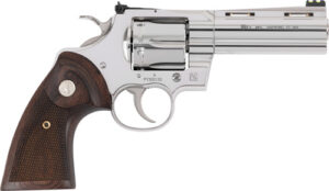 Colt Mfg PYTHONSP6WFTG Python Target 357 Mag 38 Special 6 Shot 6" Stainless Recessed Target Vent Rib Barrel, Cylinder & Frame, Walnut w/Medallion Grip, Exposed Hammer
