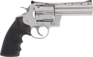 Colt Mfg ANACONDASP4RTS45C Anaconda 45 Colt (Long Colt) 6-Round Shot 4.25" Stainless Vent Rib Barrel, Cylinder & Frame, Black Grip
