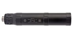 Gemtech 12711 Lunar-9 9mm Luger 1.40" Black Hardcoat Anodized Aluminum 1/2"-28 tpi