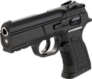 Tanfoglio IFG TFCOMPACTF10 Force Compact F 10mm Auto Caliber with 3.62" Barrel, 11+1 Capacity, Overall Black Finish, Picatinny Rail Frame, Serrated Steel Slide & Rubber Grip