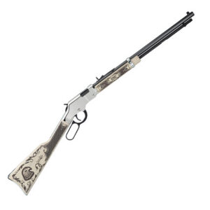 Henry H004AE Golden Boy Silver American Eagle Full Size 22 Short, 22 Long, 22 LR, 16 LR/21 Short, 20" Blued Barrel, Nickel-Plated Metal Finish & Ivory American Walnut Stock Right Hand