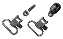 Uncle Mike's 13312 Full Band Swivel Set Quick Detach 115 CF Blued 1.25" Loop for Lever Action Winchester & Marlin