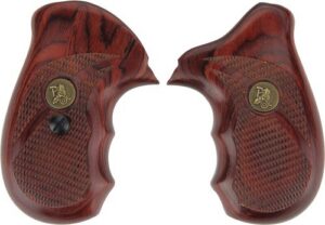 Pachmayr 63000 Renegade Grip Checkered Rosewood Laminate with Finger Grooves for S&W J Frame