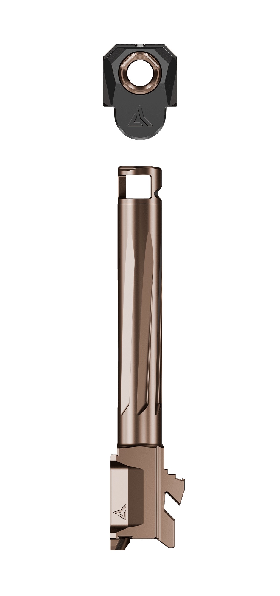Radian Weapons R0839 Ramjet & Afterburner Combo 9mm Luger Compatible w/Glock 17 Gen5, Bronze Stainless Steel