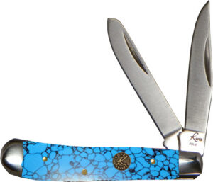 ABKT Roper Peanut Knife 2 Blades Turquoise