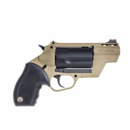 Taurus 2-441021FDE Judge Public Defender 45 Colt (LC)/410 Gauge 5-Round 2.50" Flat Dark Earth Barrel & Frame Matte Black Cylinder Black Ribber Grip