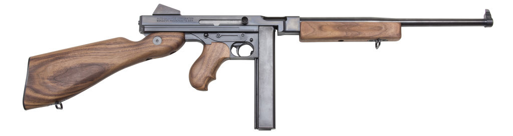 Thompson TM1C M1 Carbine Lightweight Carbine 45 ACP Caliber with 16.50" Barrel, 30+1 Capacity (Stick), Black Hard Coat Anodized Metal Finish, American Walnut Stock Wood Grip Right Hand