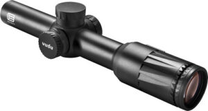 Eotech VDU18SFHC3G Vudu SFP Black Hardcoat Anodized 1-8x 24mm 30mm Tube Illuminated Green HC3 MOA Reticle Features Throw Lever