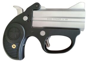 Bond Arms BASL Stinger 9mm Luger 2-Round 3" Matte Stainless Steel Barrel, Anodized 7075-T6 Aluminum Frame, Rebounding Hammer, Black Rubber Grip, Manual Safety