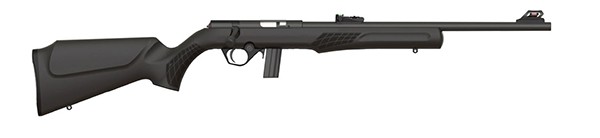 Rossi RB22L1811 RB22 Full Size 22 LR 10+1, 18" Matte Black Button Rifled Free Floating Steel Barrel, Matte Black Stainless Steel Receiver, Black Monte Carlo Stock, Right Hand