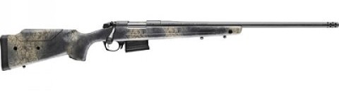 Bergara Rifles B14S652 B-14 Wilderness Terrain 6.5 Creedmoor 5+1 24" Threaded, Sniper Gray Cerakote Barrel/Rec, Adj. Cheek Piece SoftTouch Woodland Camo Stock with Mini-Chassis, Omni Muzzle Brake