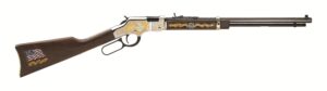 Henry H004MS2 Golden Boy Military Service Tribute 2 Full Size 22 Short, 22 Long, 22 LR, 16 LR/21 Short, 20" Blued Barrel, Nickel-Plated Metal Finish & American Walnut Stock Right Hand