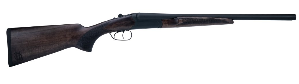 Heritage Mfg BL2018BK Badlander 20 Gauge Break Open 2-Round 18.50" Black Chrome Side By Side Barrel & Receiver, Fixed Turkish Walnut Stock