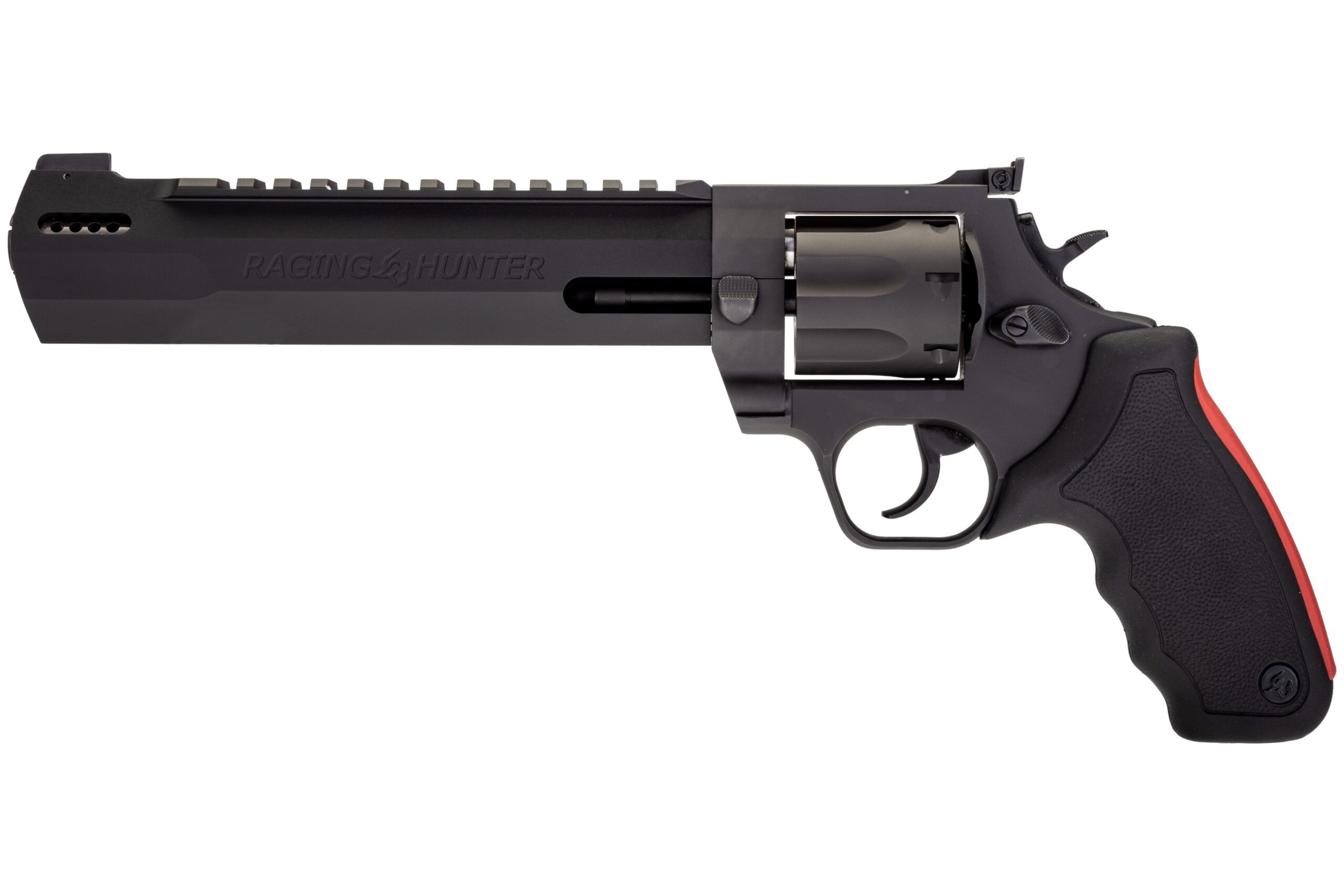 Taurus 2357081RH Raging Hunter 357 Mag 7-Round 8.37" Matte Black Oxide Steel Black Rubber with Integrated Red Cushion Insert Grip