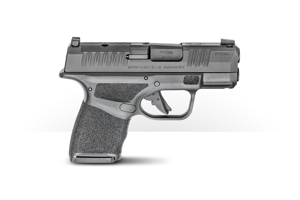 Springfield Armory HC9319BOSPLC Hellcat OSP Micro-Compact 9mm Luger 10+1, 3" Black Melonite Hammer Forged Barrel, Black Melonite Optic Ready/Serrated Steel Slide, Adaptive Textured Grip